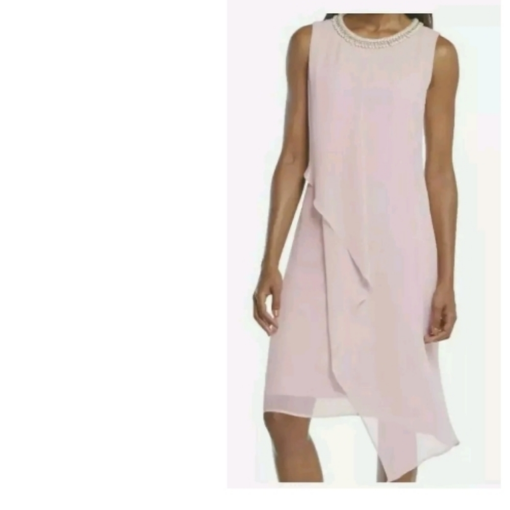 Final $8 Midnight Velvet "Pearl Trim Trapeze Dress" Sz. 8